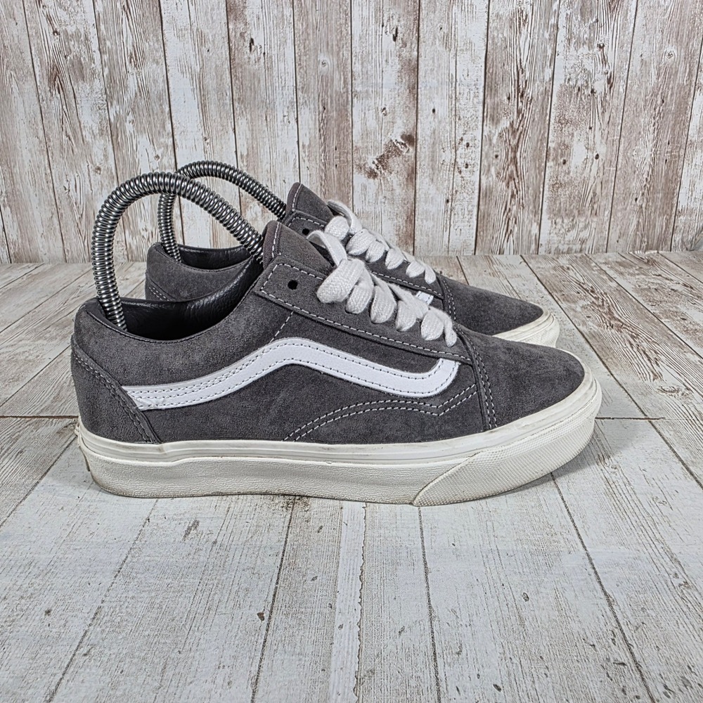 Vans Old Skool Charcoal Grey Suede Water Repellent Sneakers Womens 5.5 Mens 4